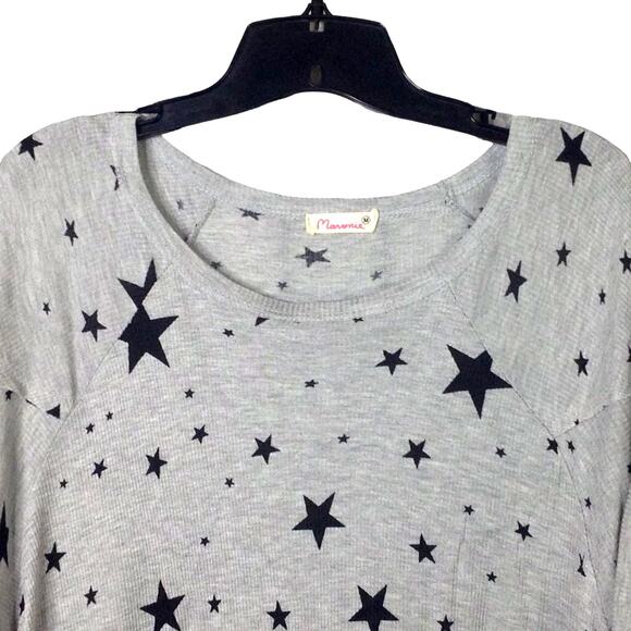 Anthropologie Maronie Star Top Heather Grey M - Picture 5 of 12